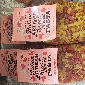 TRADER JOE'S HEART SHAPED PASTA 4 1 LB BAGS ITALIAN ARTISAN PRODUCT OF ITALY